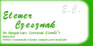 elemer czesznak business card